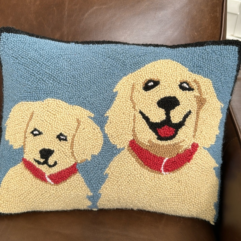 Plow and Hearth Golden Retriever throw pillow